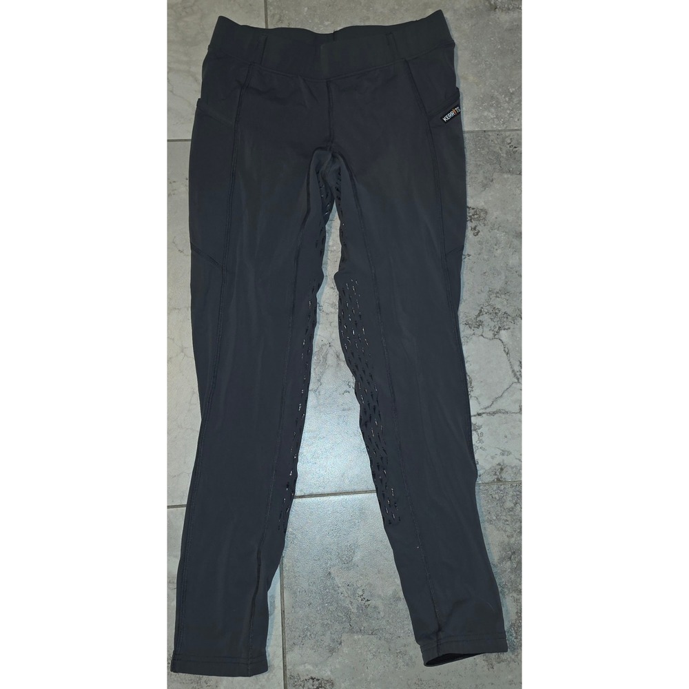 Kerrits Womens Full Seat Riding Tights Dark Gray Equestrian Breeches Size L